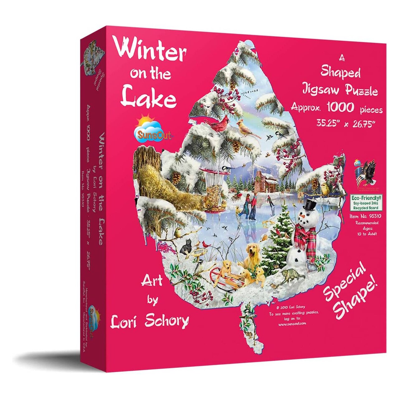 SunsOut Winter on the Lake Jigsaw Puzzle Art by Lori Schory 35 x 27 1000 Pieces